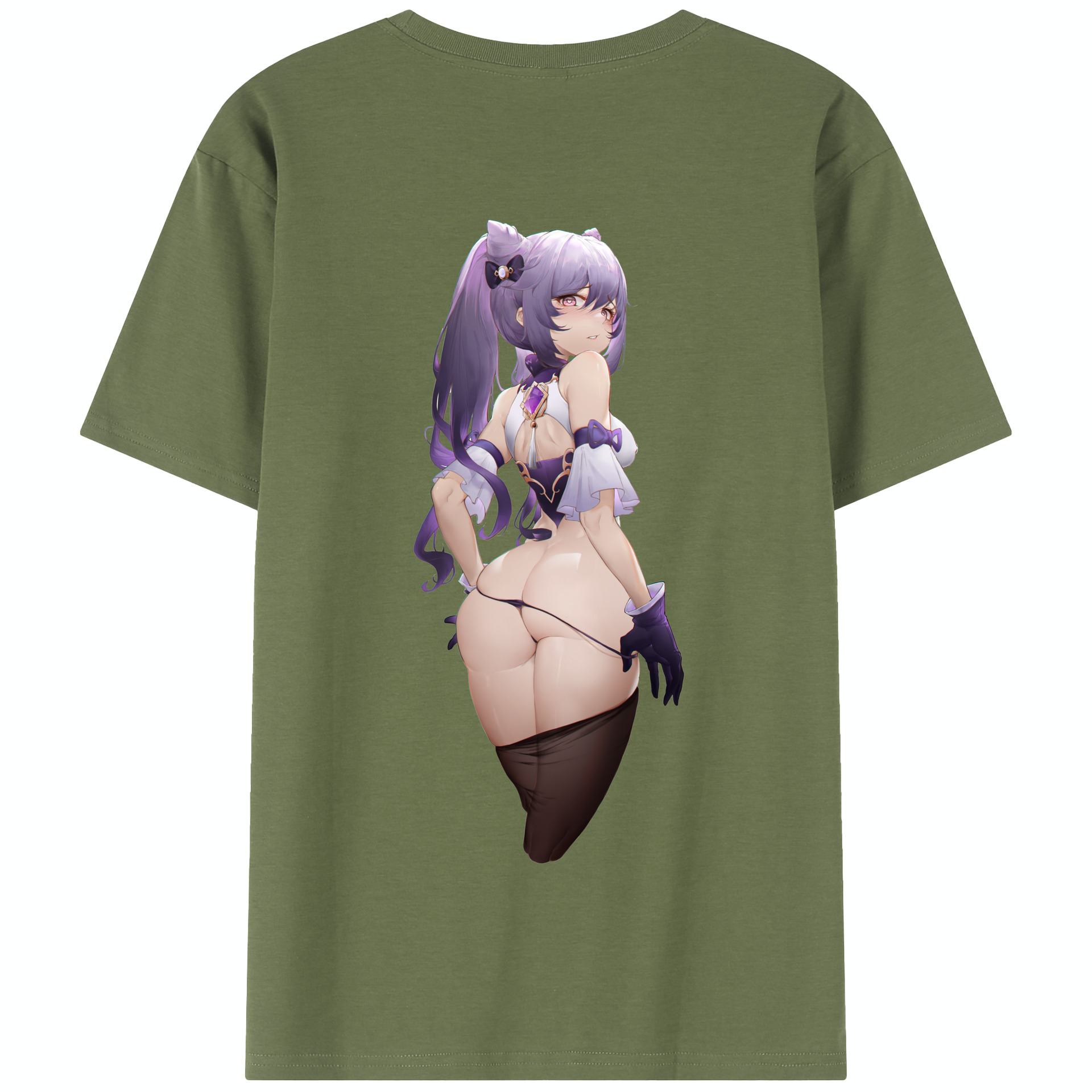 げんし神 刻晴 こくせい genshin Kokusei 綿100％半袖Tシャツ（背面プリント）